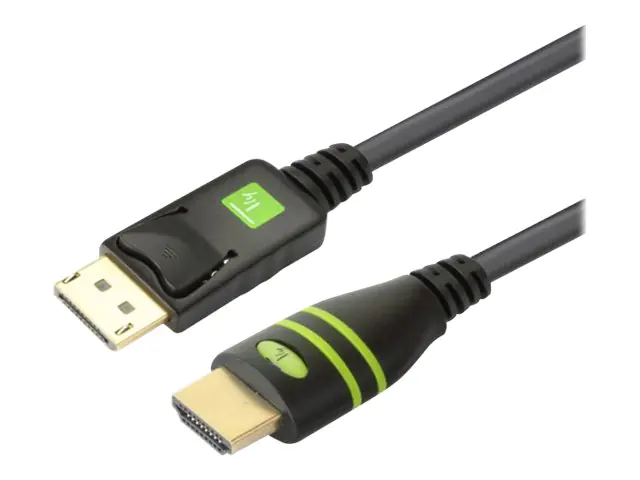 TECHly ICOC DSP-H-020 - Videokabel - DisplayPort (M) bis HDMI (M) - 2 m - abgeschirmt - Schwarz