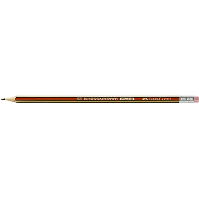 FABER-CASTELL 112100, HB, Schwarz, Gold, Rot, Grafische Zeichnung, Hobby, Büro, Schule, 1 Stück(e)