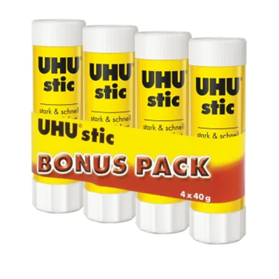 UHU® Klebestift stic nicht nachfüllbar 4 x 40 g/Pack.