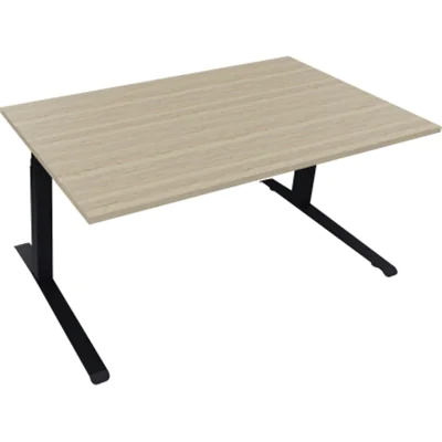 Sitz-/Stehtisch Kufe Doppels. Quad. B1600xT900xH645-1275 an/Eiche Nat Sitz-/Stehtisch Kufe Doppels. Quad. B1600xT900xH645-1275 an/Eiche Nat