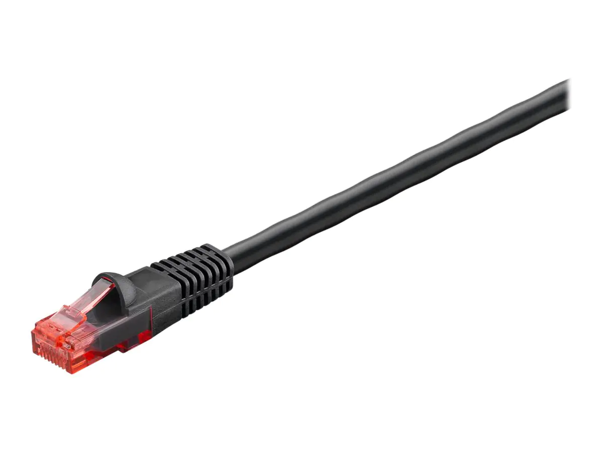 goobay - Patch-Kabel - RJ-45 (M) zu RJ-45 (M) - 50 m - UTP - CAT 6 - geschirmt, im Freien, robust - Schwarz