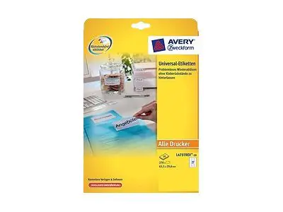 Avery Zweckform L4737 - Selbstklebend, entfernbarer Klebstoff - weiß - 63.5 x 29.6 mm 270