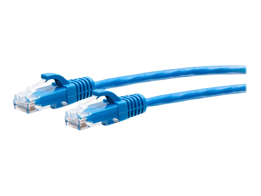 C2G 1ft (0.3m) Cat6a Snagless Unshielded (UTP) Slim Ethernet Network Patch Cable - Blue - Patch-Kabel - RJ-45 (M) zu RJ-45 (M) - 30 cm - 4.8 mm - UTP - CAT 6a - ohne Haken, geformt - Blau