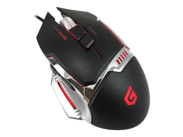Conceptronic DJEBBEL 8 - Maus - ergonomisch - optisch - 8 Tasten - kabelgebunden - USB - Schwarz, Silber