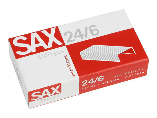 Sax Heftklammern - 24/6 - Metalldraht - zinkbeschichtet 1-246-00