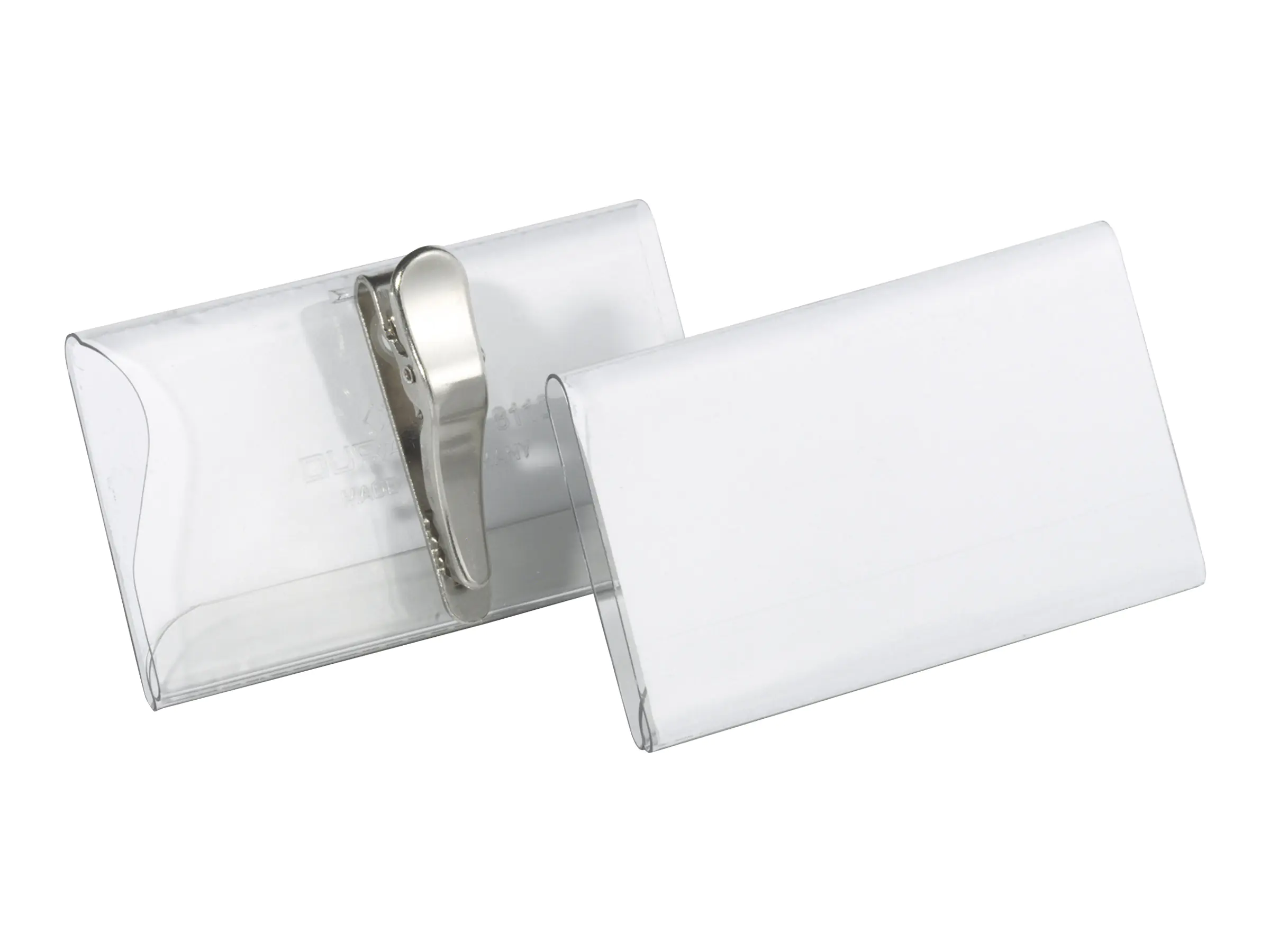 Durable Namensschild - für 40 x 75 mm - Clip - durchsichtig (Packung mit 25) 8110-19