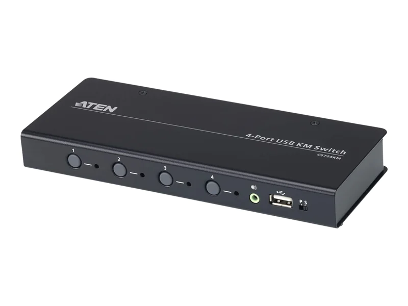 ATEN CS724KM USB Boundless KM Switch - Schalter Tastatur/Maus/USB/Audio - 4 x Tastatur/Maus/USB/Audio - 1 lokaler Benutzer - Desktop ATEN CS724KM USB Boundless KM Switch - Schalter Tastatur/Maus/USB/Audio - 4 x Tastatur/Maus/USB/Audio - 1 lokaler Benutzer - Desktop