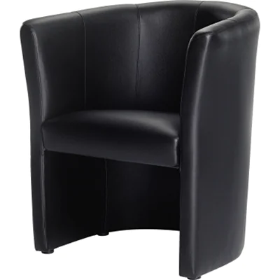 Sessel Echtleder 690x770x630mm schwarz