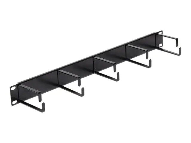 Delock - Kabelmanagement - Jet Black, RAL 9005 - 1U - 48.3 cm (19")