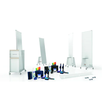 magnetoplan® Whiteboard Design Thinking Bundle Medium Maße der Oberfläche: 90 x 178 cm (B x H) Tafel magnethaftend beidseitig beschreibbar magnetoplan® Whiteboard Design Thinking Bundle Medium Maße der Oberfläche: 90 x 178 cm (B x H) Tafel magnethaftend beidseitig beschreibbar