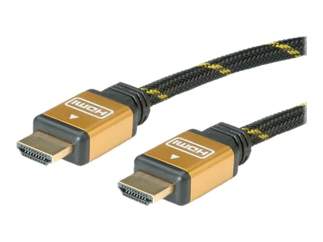 Roline Gold HDMI High Speed Cable with Ethernet - HDMI-Kabel mit Ethernet - HDMI männlich zu HDMI männlich - 20 m - Doppelisolierung - Schwarz
