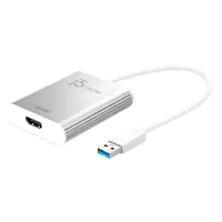 j5create JUA354 - Videoadapter - USB männlich zu HDMI weiblich - 8 cm - Silber - 4K Unterstützung