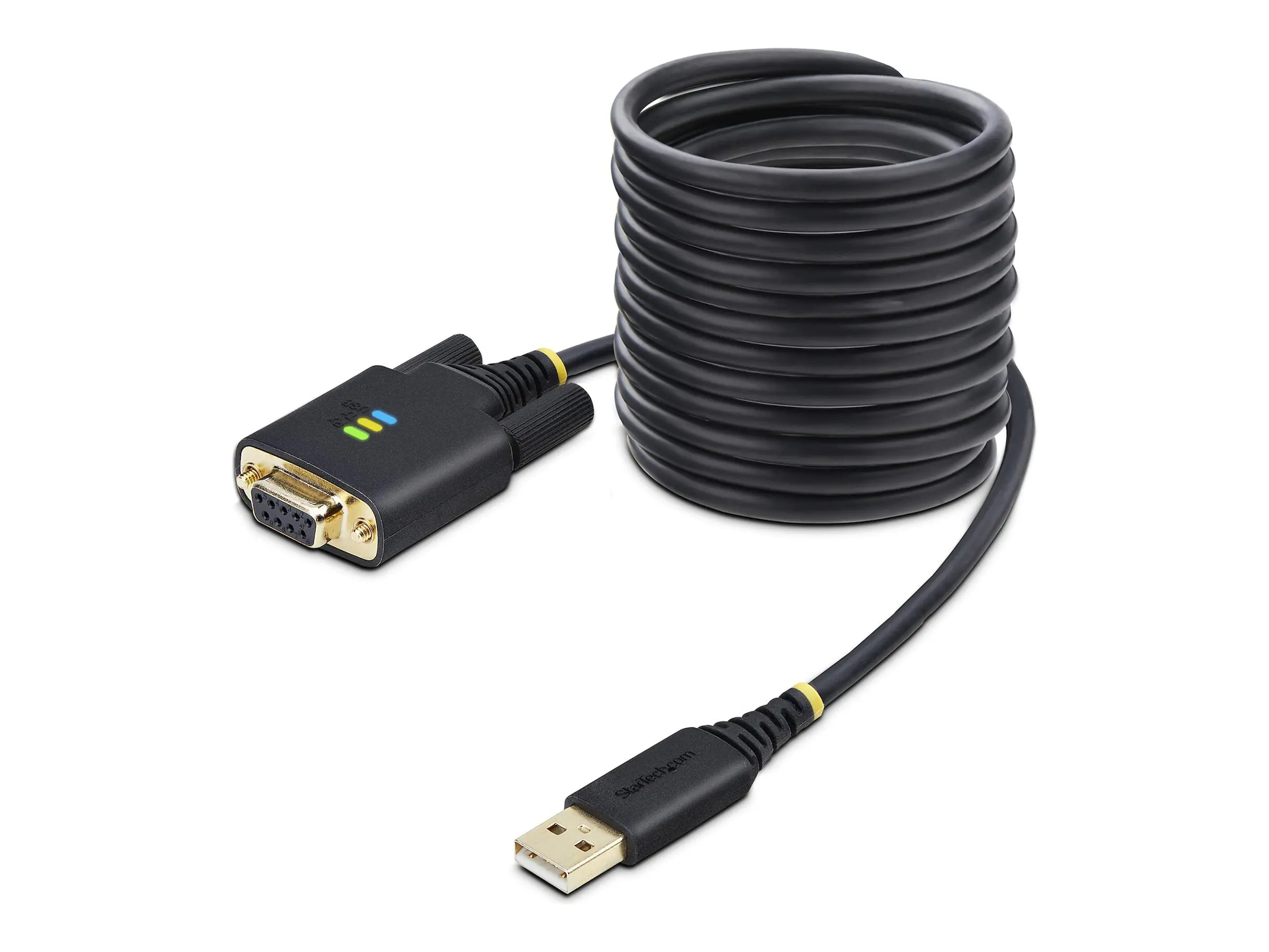 StarTech 3m USB Null Modem Kabel, FTDI, USB-A zu RS232 Adapter - Kabel USB / seriell - USB (M) zu DB-9 (M) - 3 m - Schwarz StarTech 3m USB Null Modem Kabel, FTDI, USB-A zu RS232 Adapter - Kabel USB / seriell - USB (M) zu DB-9 (M) - 3 m - Schwarz