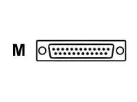 Datalogic CAB-512 - Kabel seriell - DB-25 (M) - 3.7 m - gewickelt