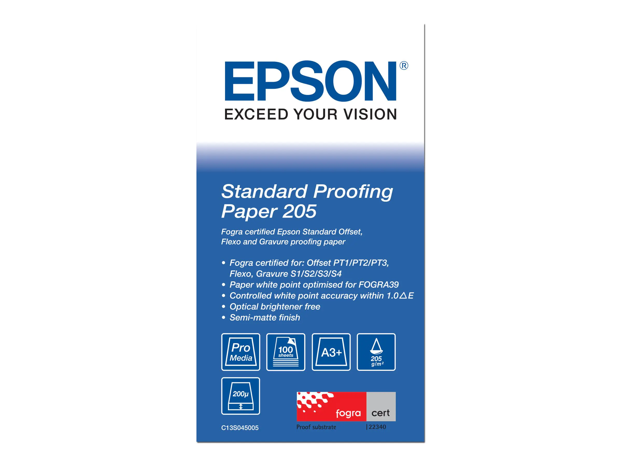 Weiß Epson C13S045005 Proof Papier Standard