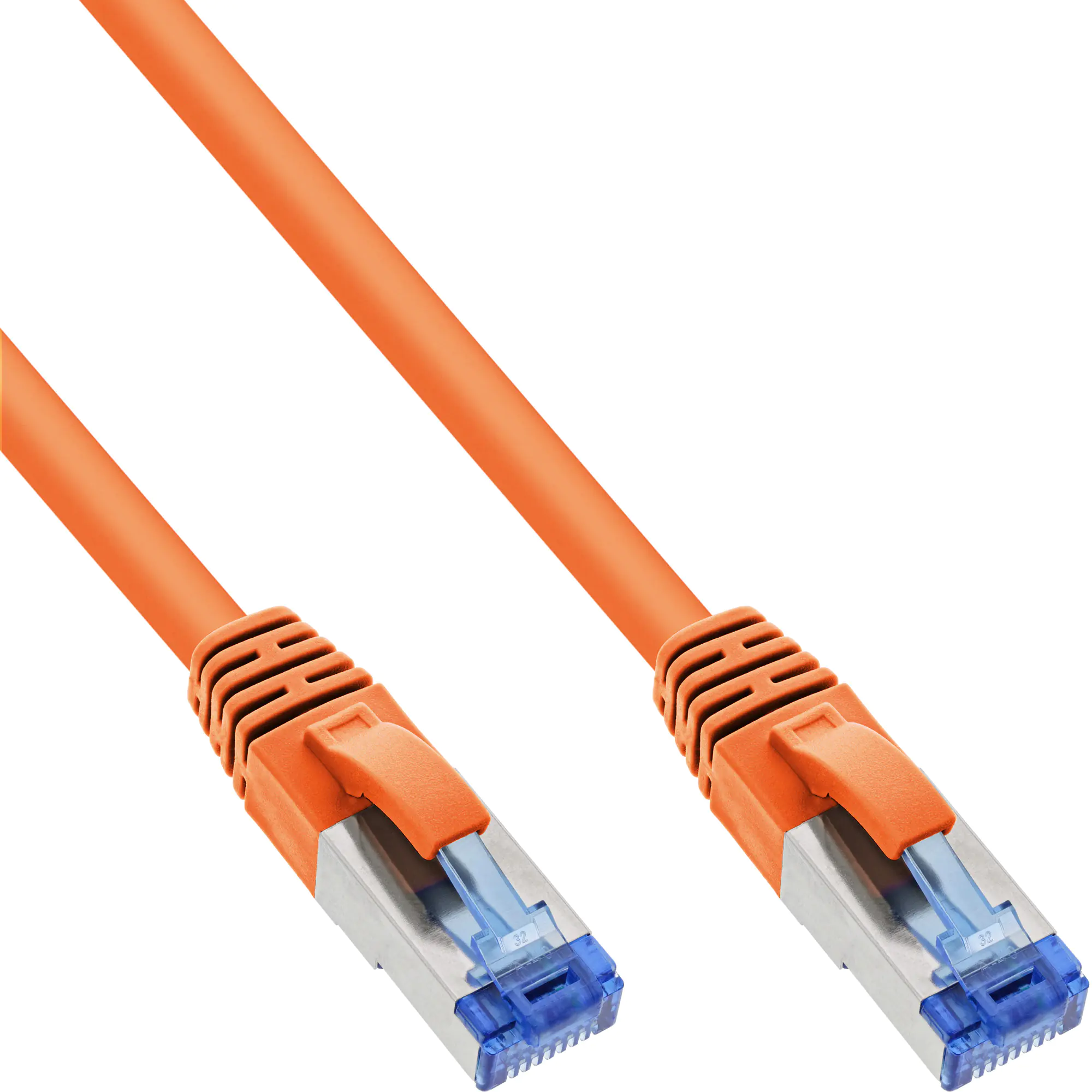 InLine - Patch-Kabel - RJ-45 (M) zu RJ-45 (M) - 2 m - SFTP, PiMF - CAT 6a - halogenfrei, ohne Haken - orange