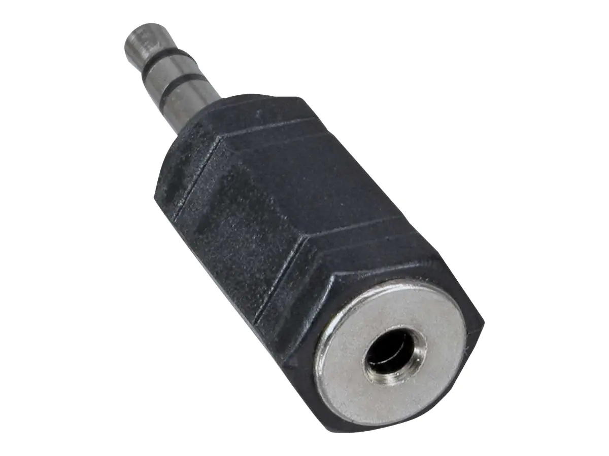 InLine - Audio-Adapter - mini-phone stereo 3.5 mm männlich zu Stereo Mikro-Stecker weiblich - Schwarz