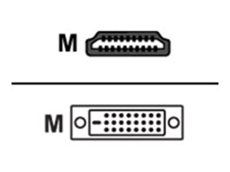 M-CAB - High Speed - Adapterkabel - HDMI männlich zu DVI-D männlich - 2 m - abgeschirmt - Schwarz - geformt, 1080p-Unterstützung