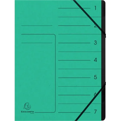 Exacompta 540703E, Project folder, A4, Karton, Grün, 355 g/m², Gummiband