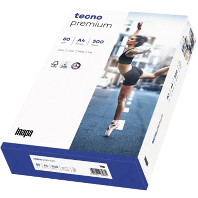 inapa tecno Kopierpapier Premium 526508010001 A4 80g 500 Bl./Pack.