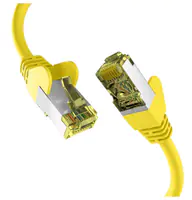 EFB-Elektronik - Patch-Kabel - RJ-45 (M) zu RJ-45 (M) - 5 m - 6 mm - S/FTP, PiMF - CAT 6a - geschirmt, halogenfrei, geformt, verseilt, Knickschutzmanschette, bis zu 10 Gbps Datentransferrate, Steckerbelegung 1:1 - Gelb EFB-Elektronik - Patch-Kabel - RJ-45 (M) zu RJ-45 (M) - 5 m - 6 mm - S/FTP, PiMF - CAT 6a - geschirmt, halogenfrei, geformt, verseilt, Knickschutzmanschette, bis zu 10 Gbps Datentransferrate, Steckerbelegung 1:1 - Gelb