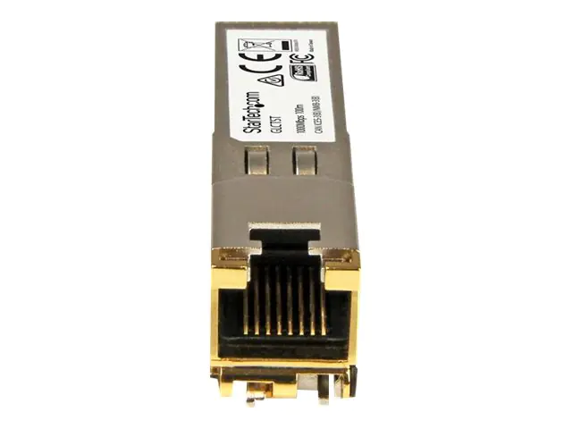 StarTech Gigabit RJ45 Kupfer SFP Transceiver Modul - Cisco GLC-T kompatibel - 1000Base-T - Mini-GBIC - 10er Pack - SFP (Mini-GBIC)-Transceiver-Modul (gleichwertig mit: Cisco GLC-T) - GigE - 1000Base-T - RJ-45 - bis zu 100 m (Packung mit 10)