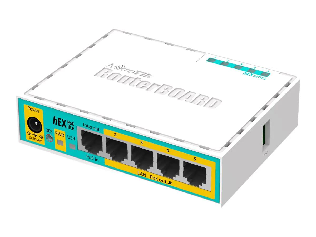 MikroTik RouterBOARD hEX lite RB750UPr2 - Router - 4-Port-Switch