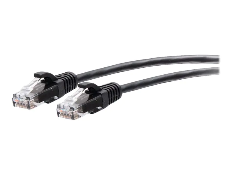 C2G 3ft (0.9m) Cat6a Snagless Unshielded (UTP) Slim Ethernet Network Patch Cable - Black - Patch-Kabel - RJ-45 (M) zu RJ-45 (M) - 90 cm - 4.8 mm - UTP - CAT 6a - geformt, ohne Haken - Schwarz