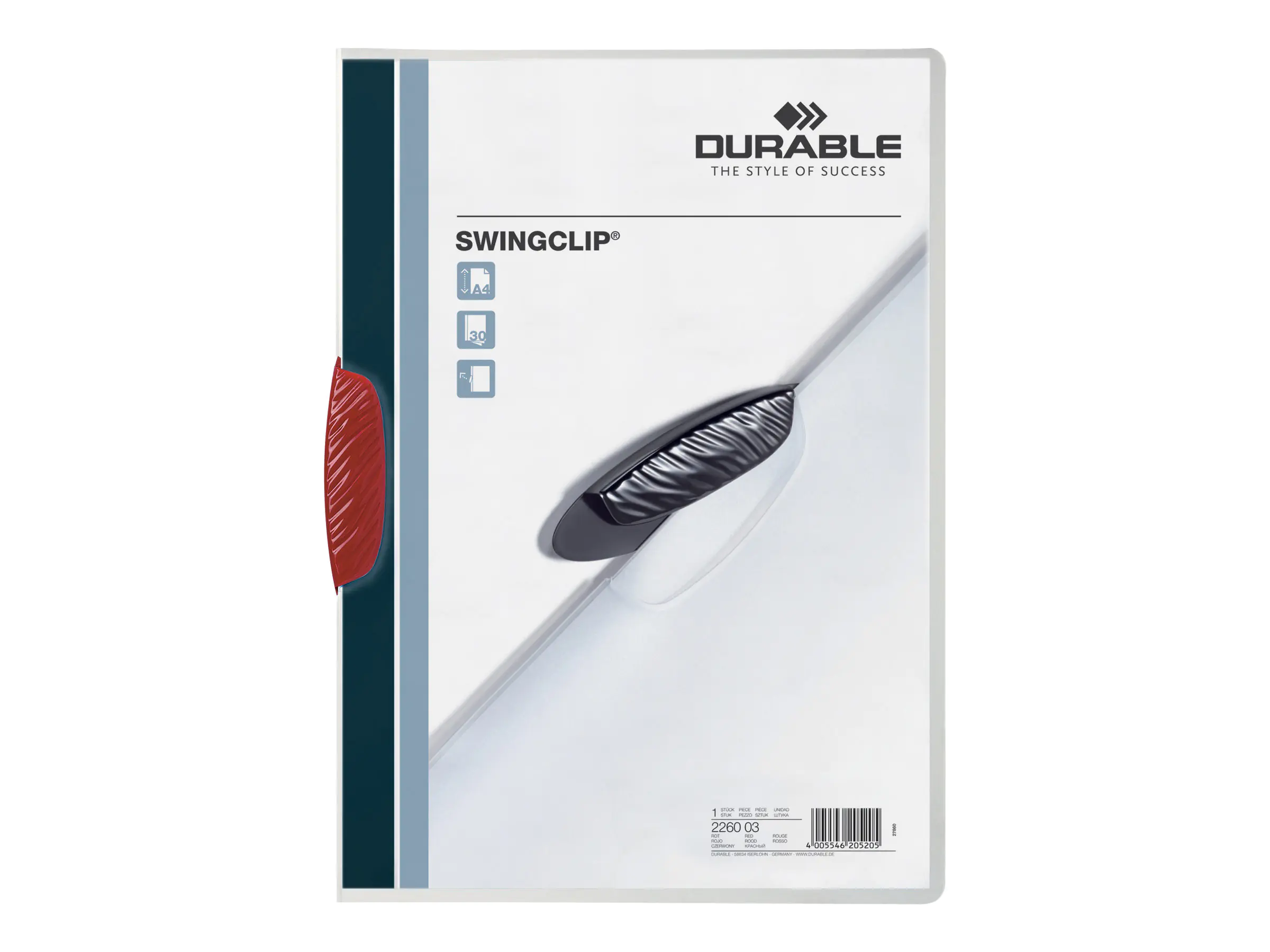 Durable SWINGCLIP - Klemmhefter - für A4 (210 x 297 mm) 226003