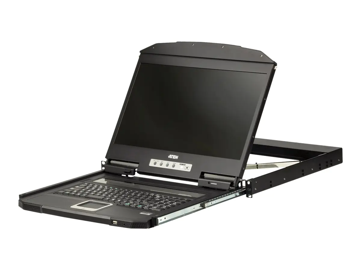 ATEN CL3100NX - KVM-Konsole - PS/2, USB - 47 cm (18.5") - Rack - einbaufähig - 1366 x 768 @ 60 Hz - 250 cd/m² - 1000:1 - 5 ms - VGA - 1U