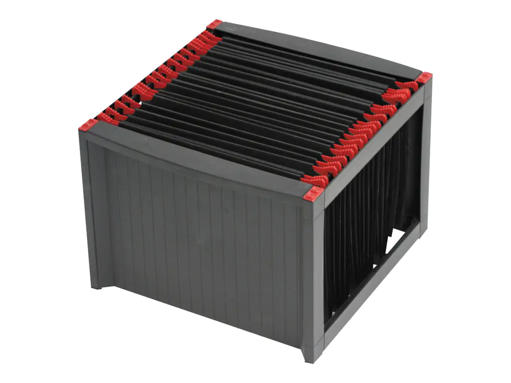 Helit Hängeregistraturregal - Schwarz / Rot H6110092
