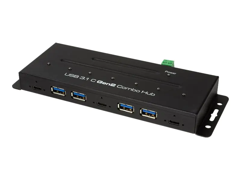 LogiLink USB 3.1 Gen 2 Type-C 7-Port Combo Hub - Hub - 4 x SuperSpeed USB 3.0 + 3 x USB-C
