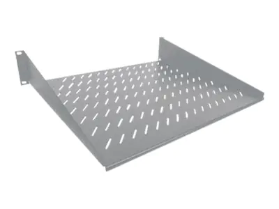 Intellinet 19" Cantilever Shelf, 2U, 2-Point Front Mount, 250mm Depth, Max 25kg, Grey, Three Ye