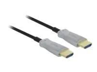Delock - High Speed - HDMI-Kabel - HDMI männlich zu HDMI männlich - 50 m - Glasfaser - Schwarz - 4K Unterstützung, Active Optical Cable (AOC)