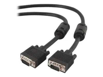 Cablexpert Premium CC-PPVGA-6B - VGA-Kabel - HD-15 (VGA) (M) zu HD-15 (VGA) (M) - 1.83 m - geformt, Daumenschrauben - Schwarz