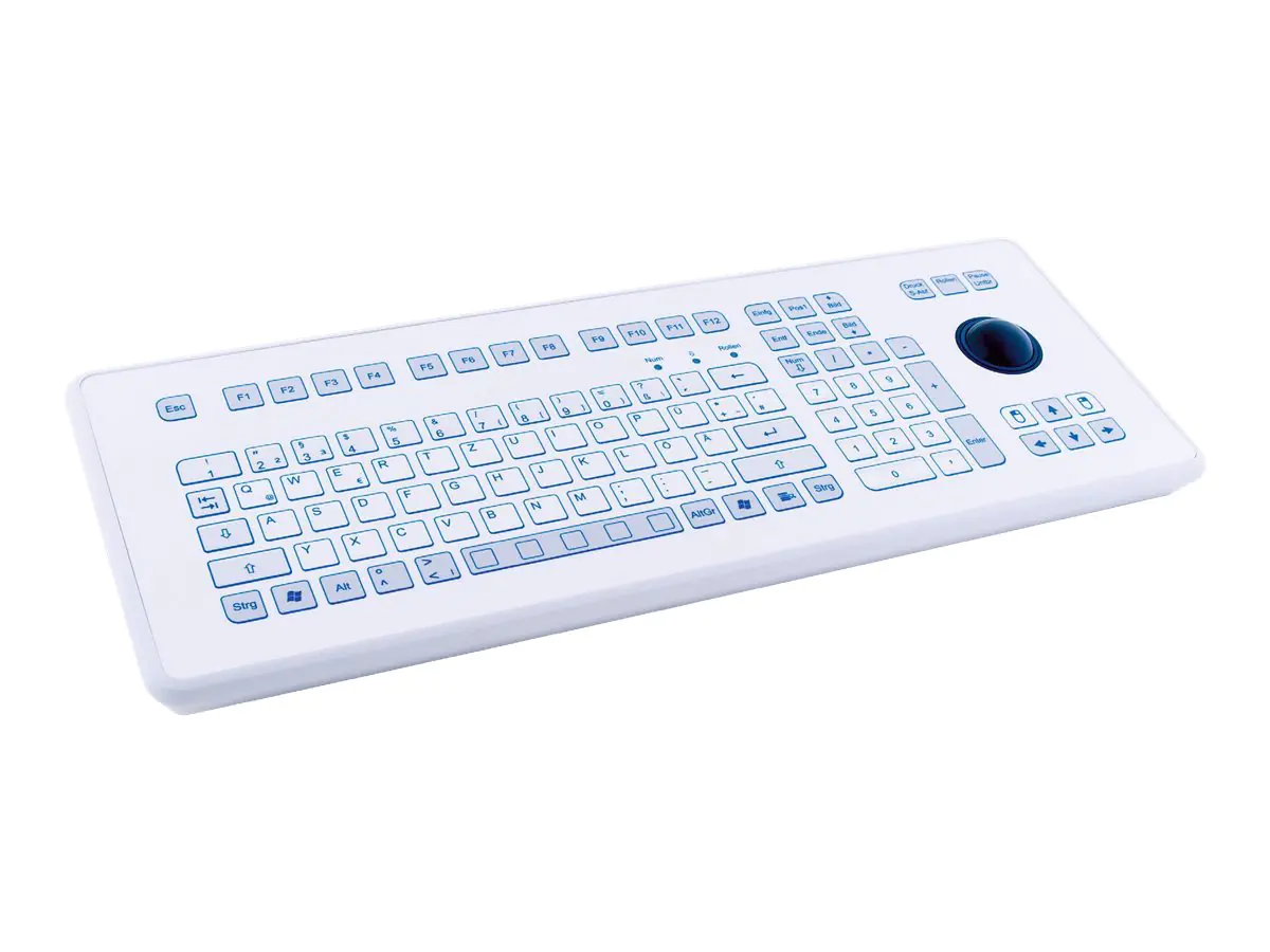 InduKey TKS-105c-TB38-KGEH-USB-DE - Tastatur - mit Trackball - USB - Deutsch
