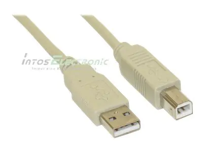 InLine - USB-Kabel - USB (M) zu USB Typ B (M) - USB 2.0 - 5 m - beige InLine - USB-Kabel - USB (M) zu USB Typ B (M) - USB 2.0 - 5 m - beige