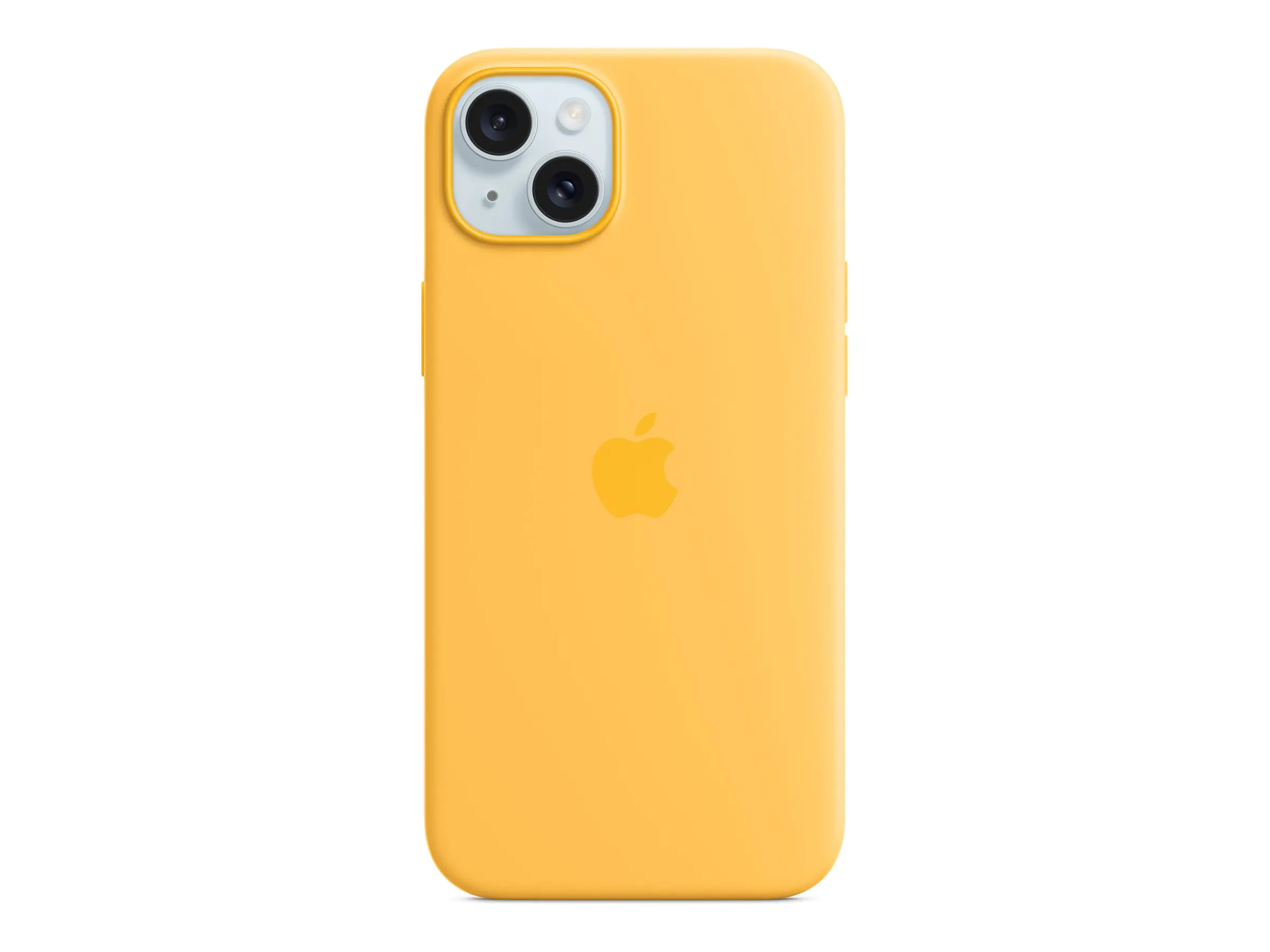 Apple - Hintere Abdeckung für Mobiltelefon - kompatibel mit MagSafe - Silikon - Sunshine - für iPhone 15 Plus