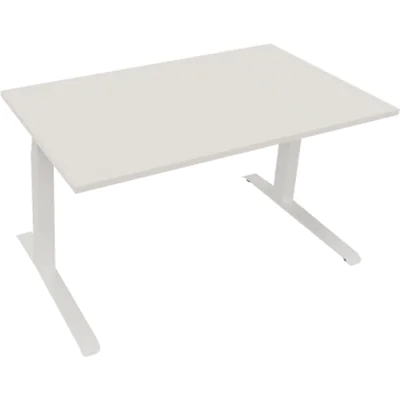 Sitz-/Stehtisch Kufe Doppels. Quad. B1400xT800xH645-1275 ws/Weiß Sitz-/Stehtisch Kufe Doppels. Quad. B1400xT800xH645-1275 ws/Weiß