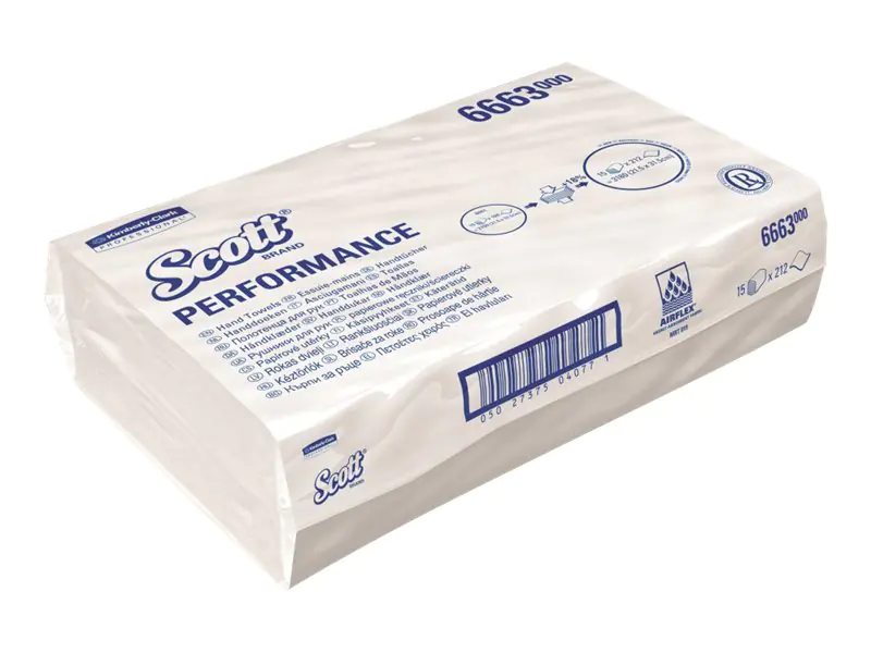 Scott Papierhandtuch PERFORMANCE 6663 1lagig weiß 15x212 Bl./Pack.