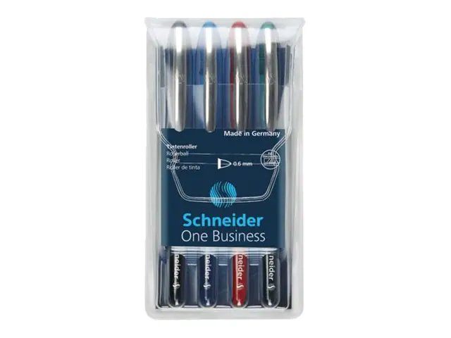 Schneider Schreibgeräte Schneider One Business - Tintenroller - Schwarz, Rot, Blau, Grün - 0.6 mm - breit (Packung mit 4) 183094