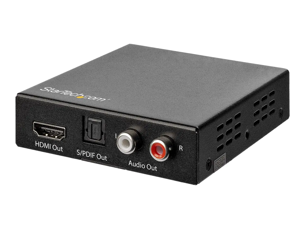 StarTech 4K HDMI Audio Extractor - 4K 60Hz - HDMI Audio Sound Splitter - HDR - SPDIF Toslink Optisches Audio (HD202A) - HDMI-Audiosignal-Extractor - Schwarz