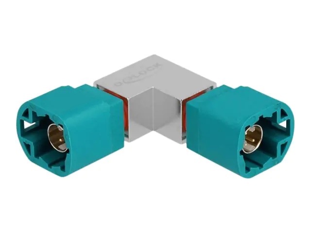Delock - Datenadapter - HSD Z männlich zu HSD Z männlich - RAL 5021, Wasserblau - gewinkelt