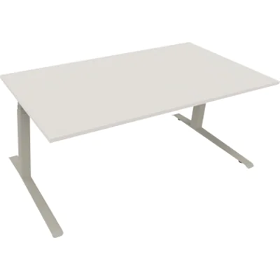 Sitz-/Stehtisch Kufe Doppels. Quad. B1800xT900xH645-1275 si/Weiß Sitz-/Stehtisch Kufe Doppels. Quad. B1800xT900xH645-1275 si/Weiß