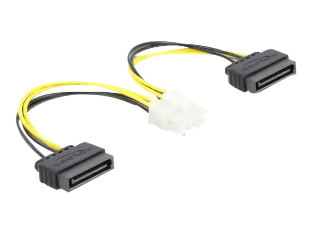 Delock - Stromkabel - SATA-Stromstecker (M) zu 8-poliges EPS12V (M) - 12 V - 15 cm