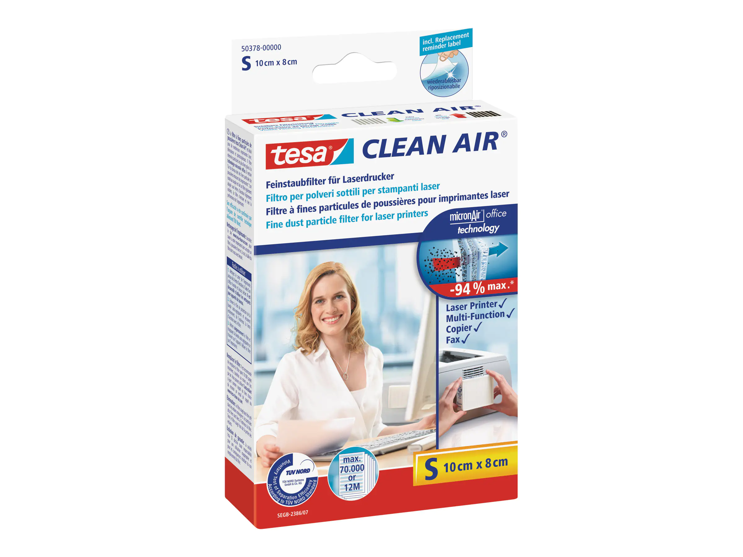 tesa Clean Air Small - Feinstaubfilter für Drucker tesa Clean Air Small - Feinstaubfilter für Drucker