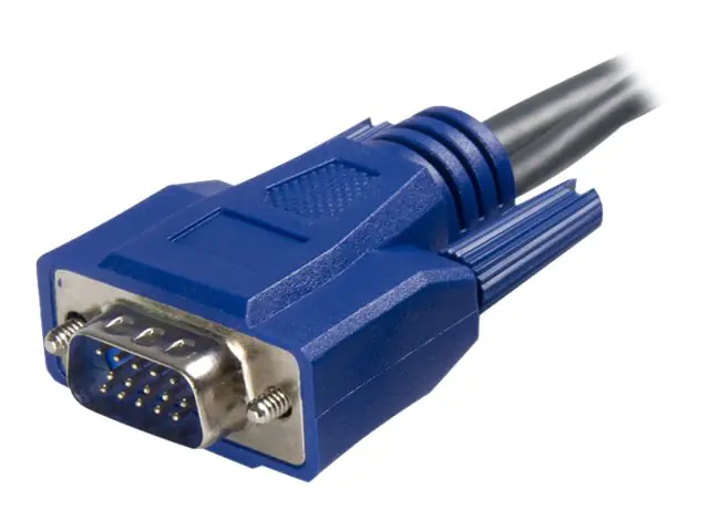 StarTech 1,8m ultradünnes USB VGA 2-in-1-KVM-Kabel - Tastatur- / Video- / Maus- (KVM-) Kabel - USB, HD-15 (VGA) (M) zu HD-15 (VGA) (M) - 1.8 m - Schwarz - für P/N: SV1631DUSBU, SV1631DUSBUK, SV431DUSBU, SV831DUSBAU, SV831DUSBU, SV831DUSBUK