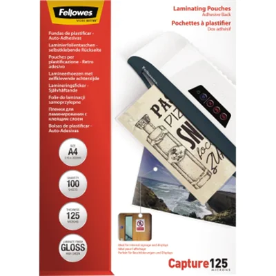 Fellowes Klebstoff - 125 Mikron - 100er-Pack - glänzend - A4 (210 x 297 mm) 5328901