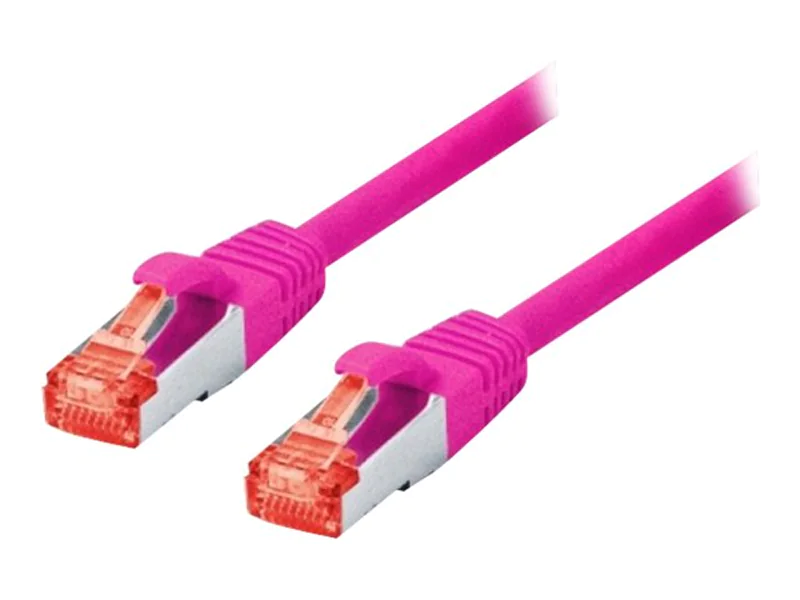 Tecline - Patch-Kabel - RJ-45 (M) zu RJ-45 (M) - 1.5 m - SFTP, PiMF - CAT 6 - halogenfrei, ohne Haken - Magenta Tecline - Patch-Kabel - RJ-45 (M) zu RJ-45 (M) - 1.5 m - SFTP, PiMF - CAT 6 - halogenfrei, ohne Haken - Magenta