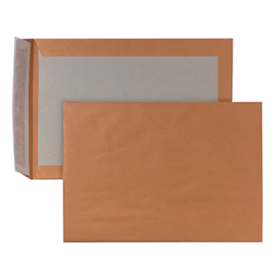 POSTHORN Papprückwandtasche DIN B4 ohne Fenster 120g/m² mit Haftklebung Natronkraftpapier braun 100 St./Pack.